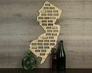 Decorative wine cork NJ shaped display