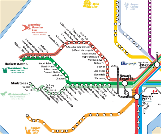 Montclair Boonton Line Map How To Get From New Jersey To New York