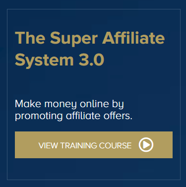 An image of the John Crestani Super Affiliate System with a call to action and says view training course